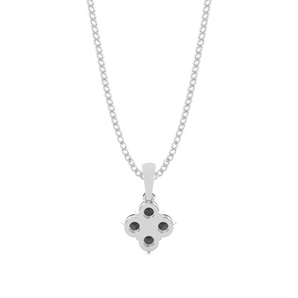 Mehrfachdiamant Schwarze Diamant Anhänger in einer Krappenfassung