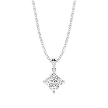 Prong Setting Cluster Pendant