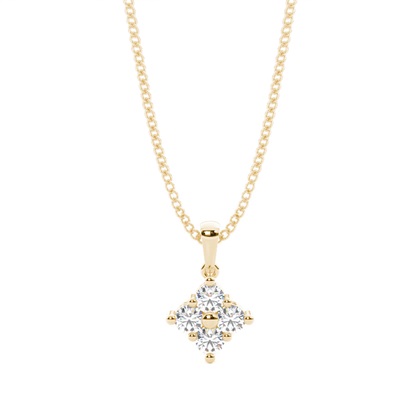 Prong Setting Cluster Pendant
