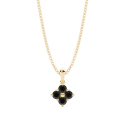 Prong Setting Black Diamond Cluster Pendant