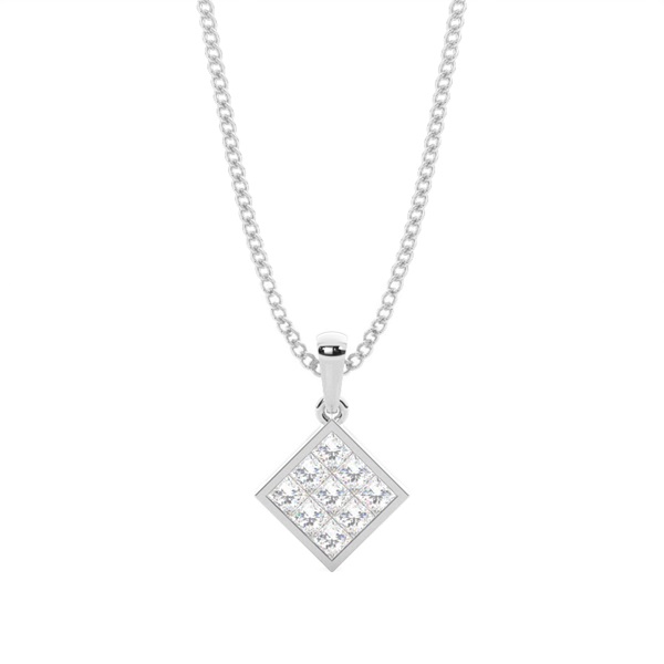 Invisible Setting Cluster Pendant