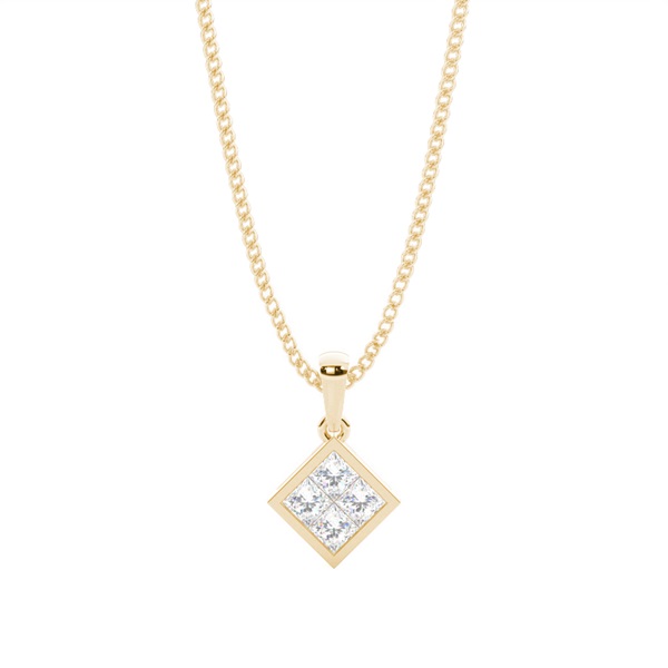 Invisible Setting Cluster Pendant