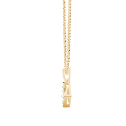 Princess Cut Diamond Pendant Necklaces