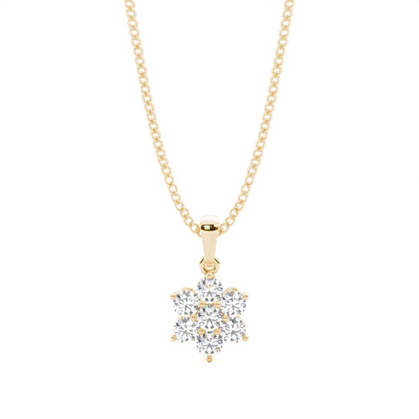Prong Setting Cluster Pendant