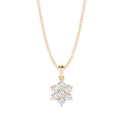 Prong Setting Cluster Pendant