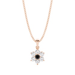 Prong Setting Black Diamond Cluster Pendant
