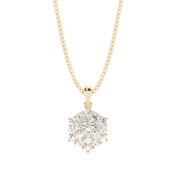 Prong Setting Cluster Pendant