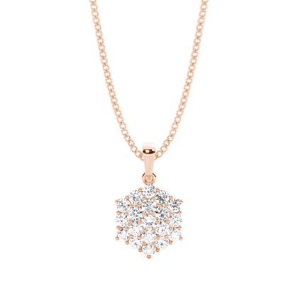 Prong Setting Cluster Pendant