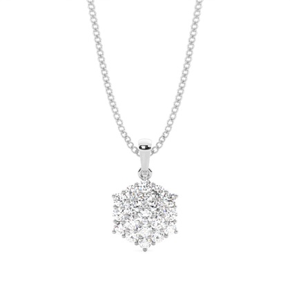 Prong Setting Cluster Pendant