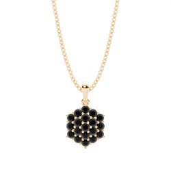 Prong Setting Black Diamond Cluster Pendant