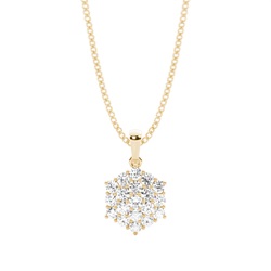 Prong Setting Cluster Pendant