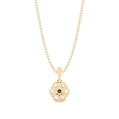 Mehrfachdiamant Schwarze Diamant Anhänger in einer Balkenfassung