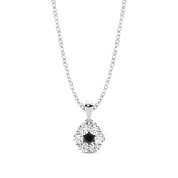 Pressure Setting Black Diamond Cluster Pendant