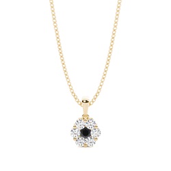 Pressure Setting Black Diamond Cluster Pendant