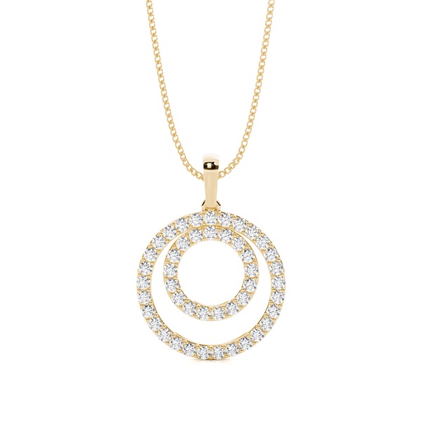 Prong Setting Circle Pendant
