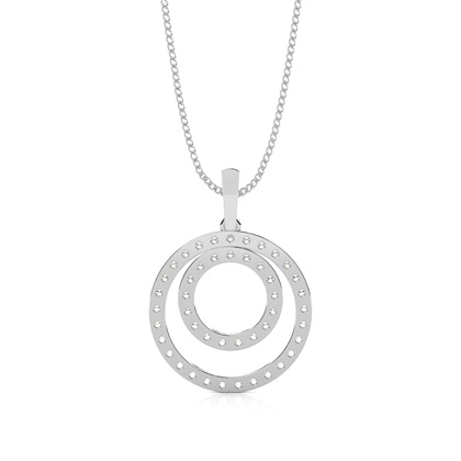 Prong Setting Circle Pendant
