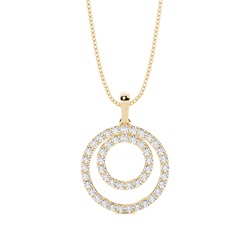 Prong Setting Circle Pendant