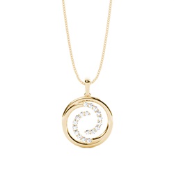 Prong Setting Circle Pendant