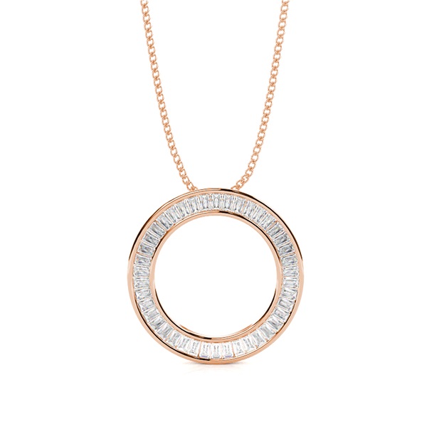 Channel Setting Circle Pendant