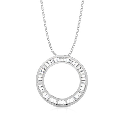 Diamant Kreis Anhänger in einer Kanalfassung