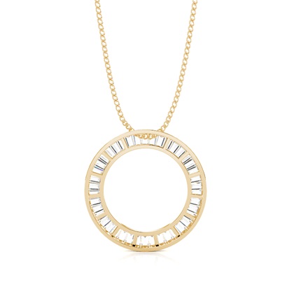 Channel Setting Circle Pendant