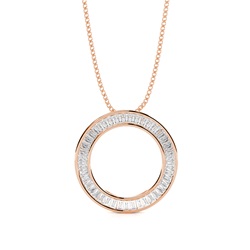 Channel Setting Circle Pendant