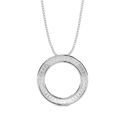 Diamant Kreis Anhänger in einer Kanalfassung