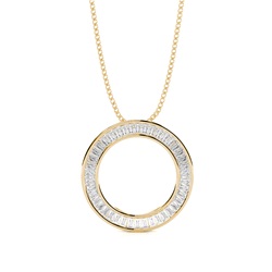 Channel Setting Circle Pendant