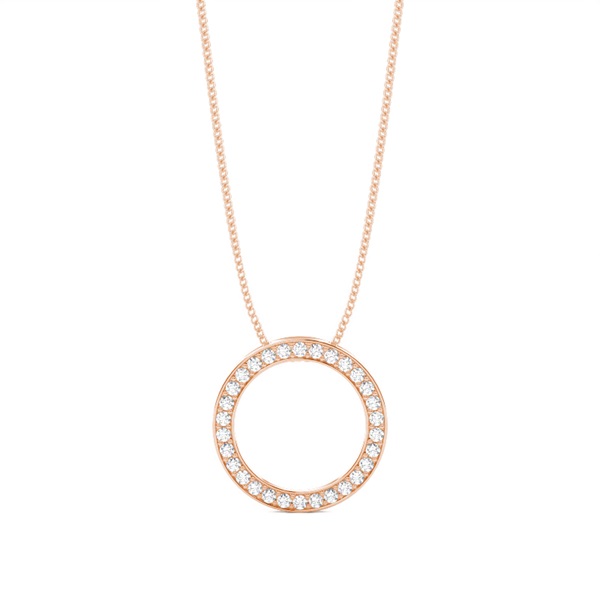 Pave Setting Circle Pendant