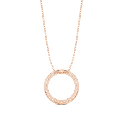 Diamant Kreis Anhänger in einer Pavefassung