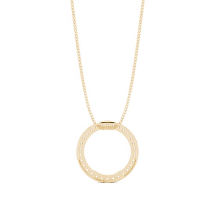 Diamant Kreis Anhänger in einer Pavefassung