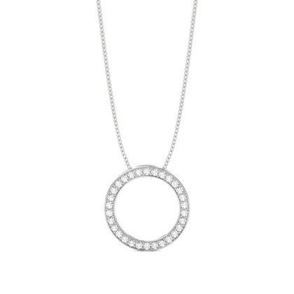 Pave Setting Circle Pendant