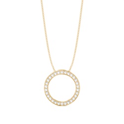 Pave Setting Circle Pendant