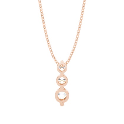 Runder Diamant Kronleuchter Anhänger in einer 2er-Krappenfassung