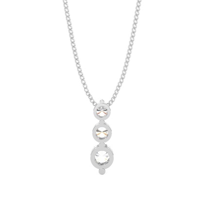 Runder Diamant Kronleuchter Anhänger in einer 2er-Krappenfassung