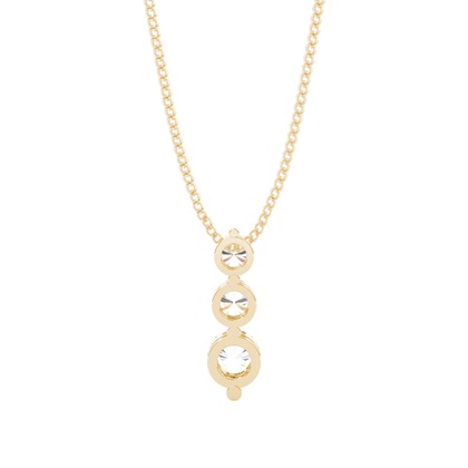 Runder Diamant Kronleuchter Anhänger in einer 2er-Krappenfassung