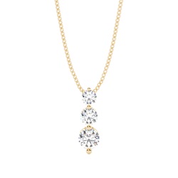 2 Prong Setting Round Diamond Journey Pendant