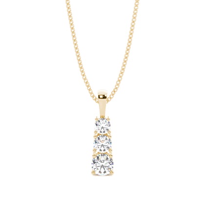 Yellow Gold Journey Diamond Pendants