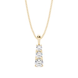4 Prong Setting Round Diamond Journey Pendant