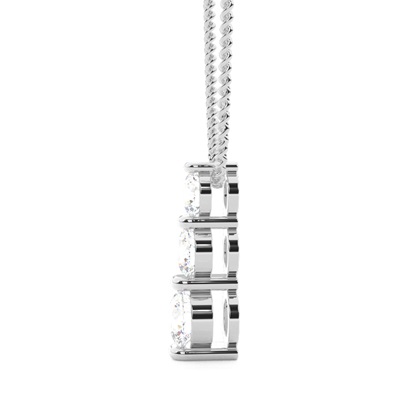 Bar Setting Round Diamond Journey Pendant