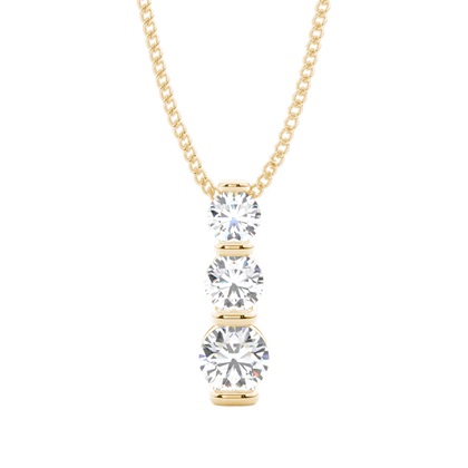 Yellow Gold Journey Diamond Pendants