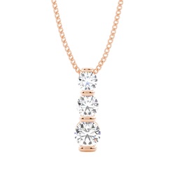 Bar Setting Round Diamond Journey Pendant