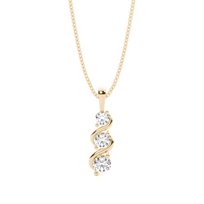 Yellow Gold Journey Diamond Pendants