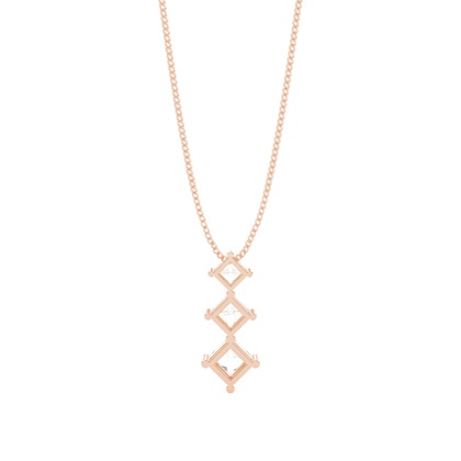 Prinzess Diamant Kronleuchter Anhänger in einer 4er-Krappenfassung