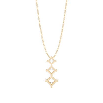 Prinzess Diamant Kronleuchter Anhänger in einer 4er-Krappenfassung