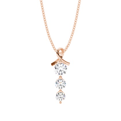 Rose Gold Diamond Pendants & Necklaces
