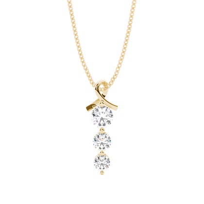 Yellow Gold Diamond Pendants & Necklaces
