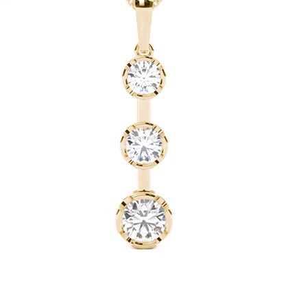 Yellow Gold Journey Diamond Pendants