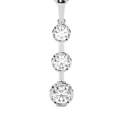 Semi Bezel Setting Round Diamond Journey Pendant