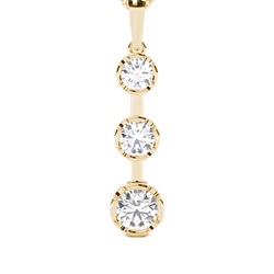 Semi Bezel Setting Round Diamond Journey Pendant